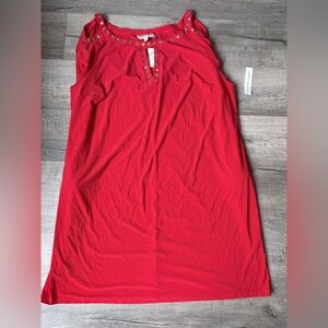 Red lightweight dress NWT Summer spring stylish casual church Easter